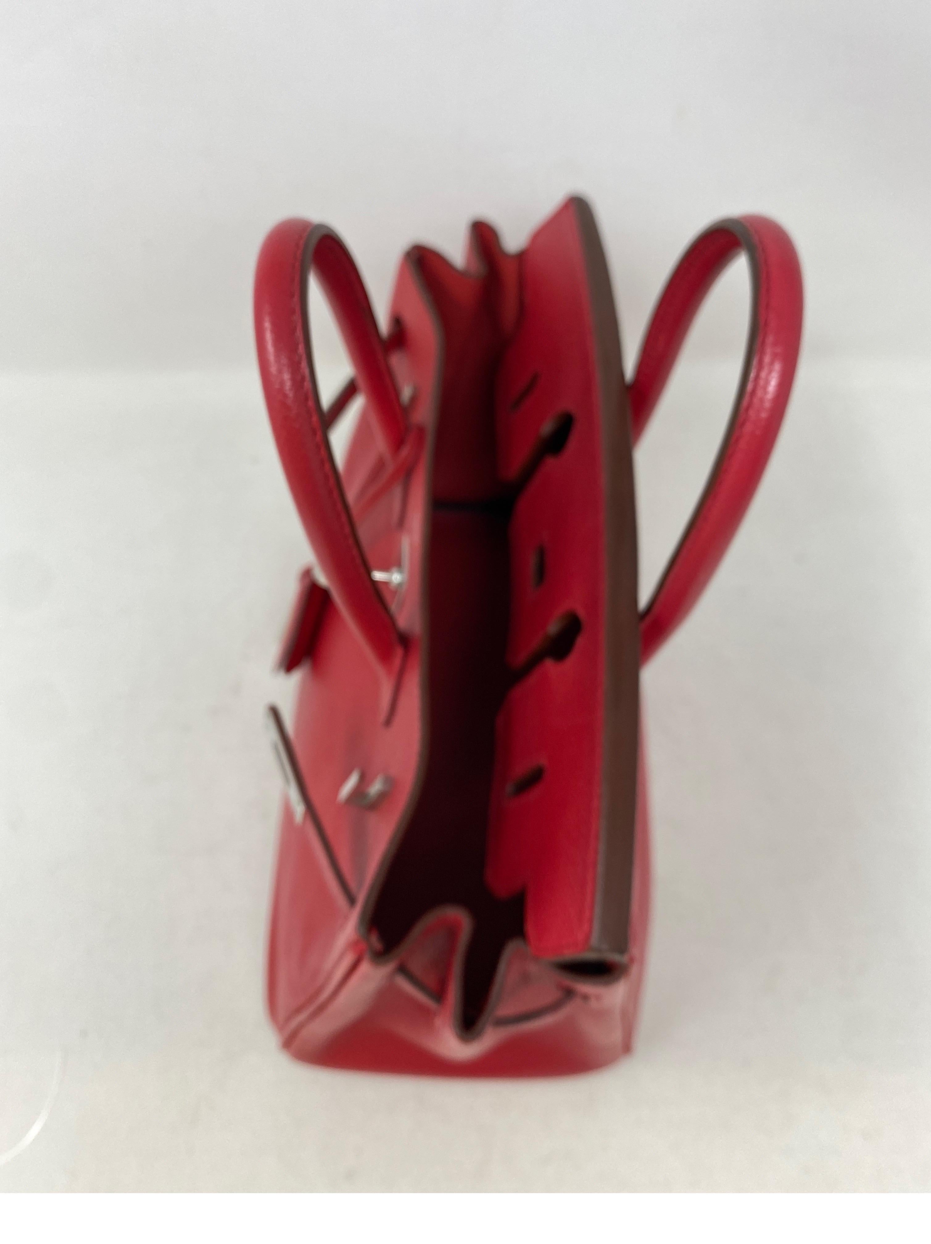 Hermes Birkin Bouganvillea Red 25 Bag 9
