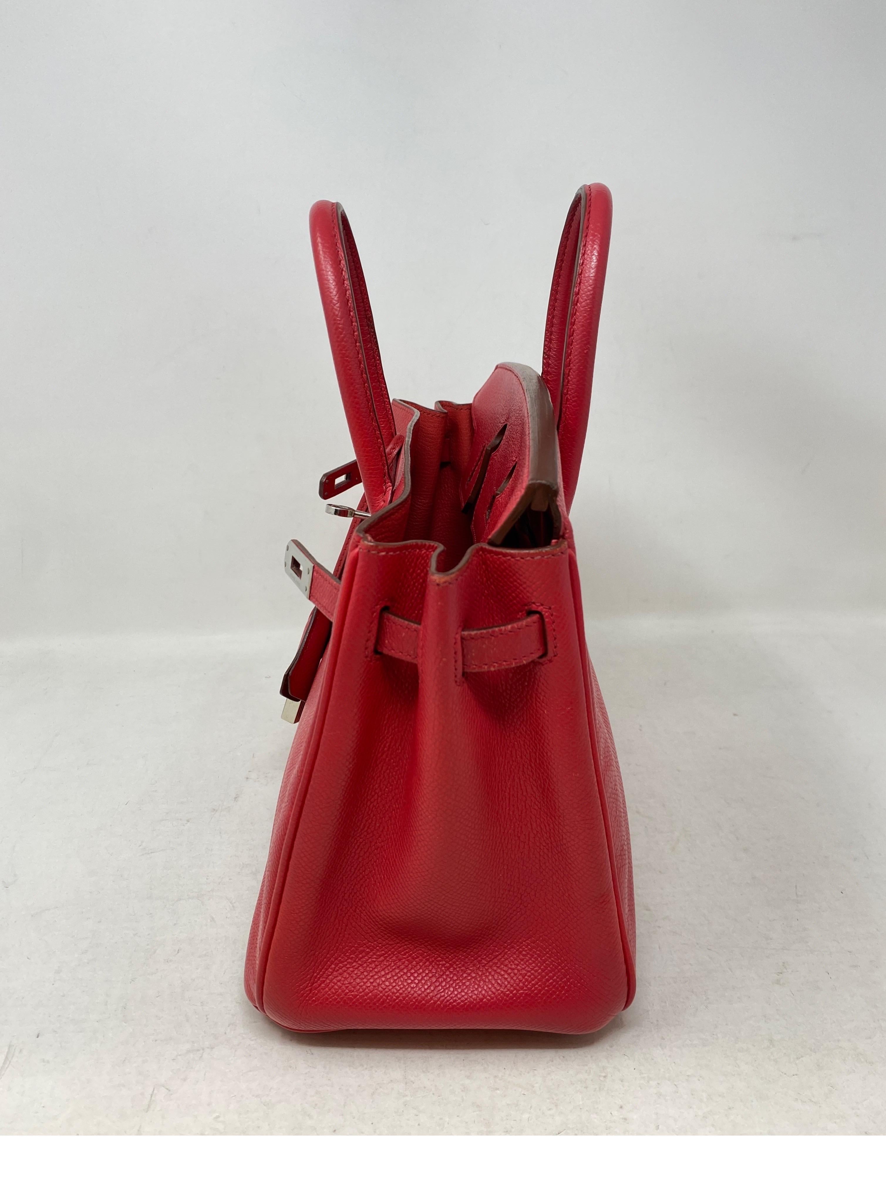Hermes Birkin Bouganvillea Red 25 Bag 10