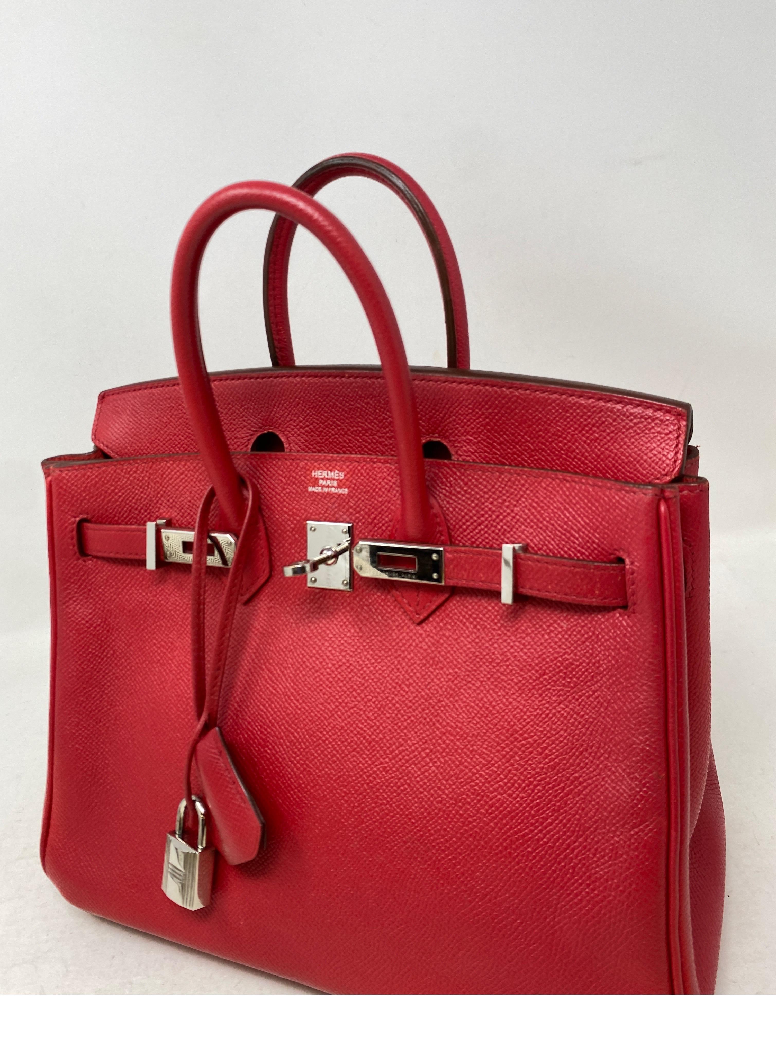 Hermes Birkin Bouganvillea Red 25 Bag 11