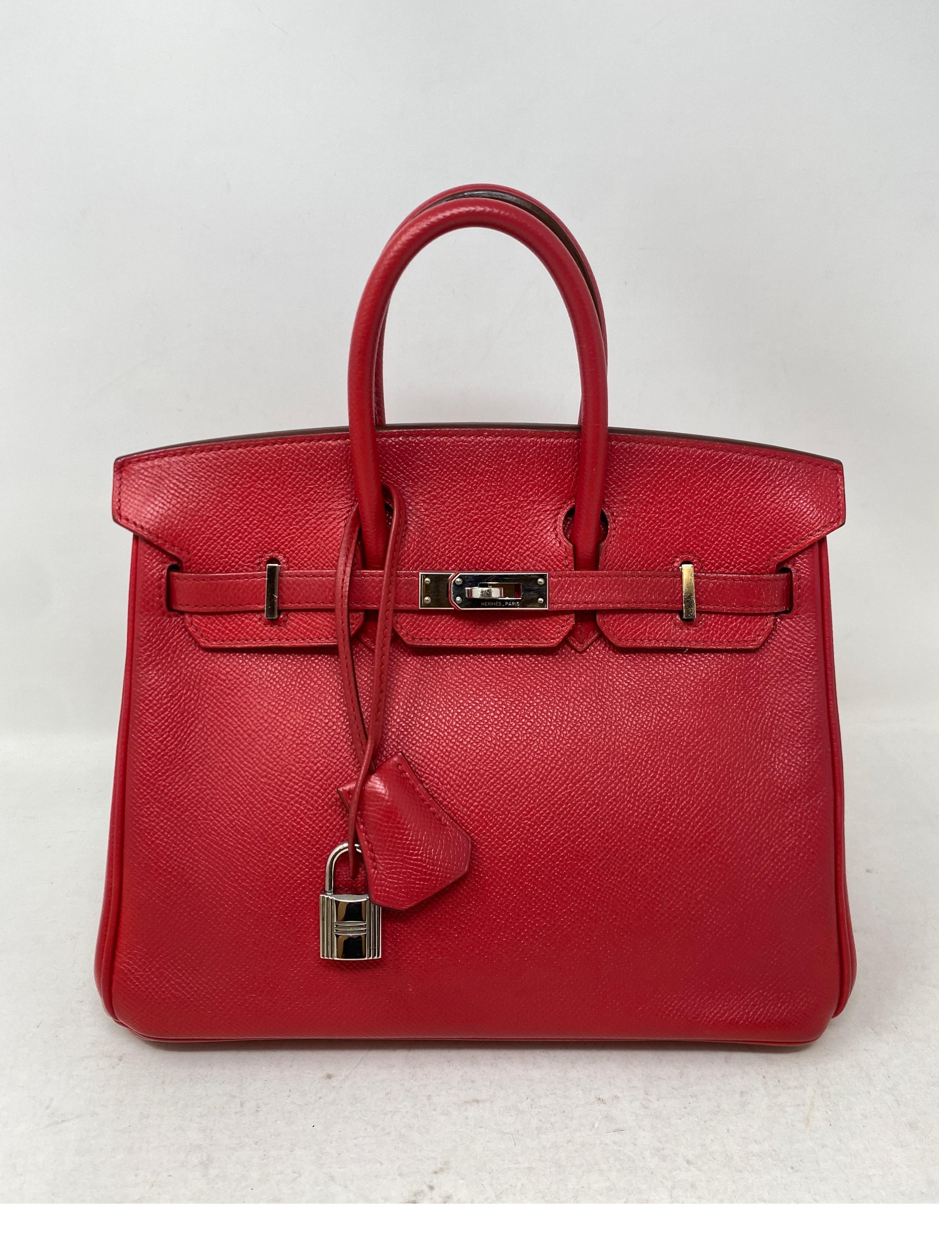 Hermes Birkin Bouganvillea Red 25 Bag 12