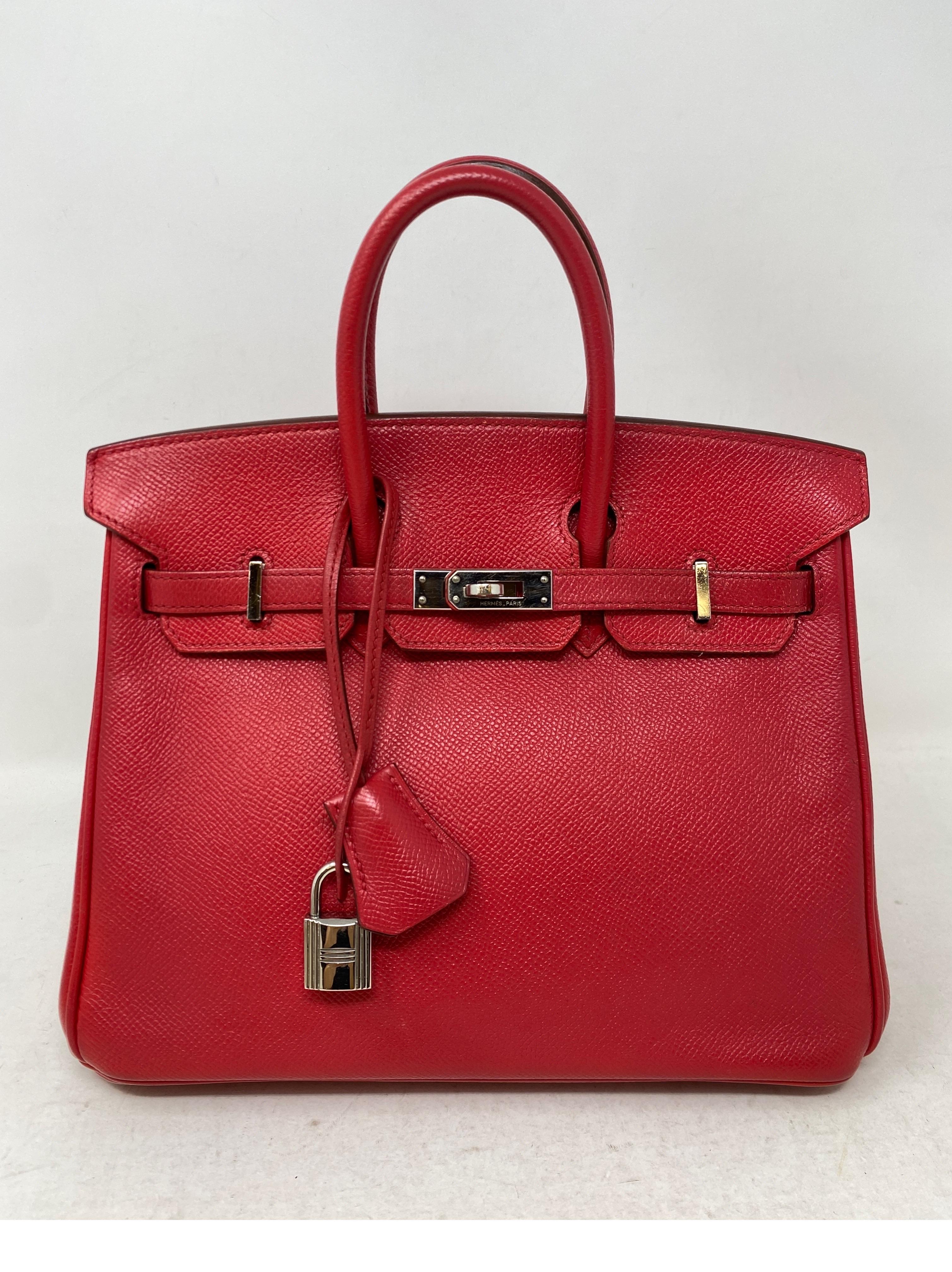 Hermes Birkin Bouganvillea Red 25 Bag 13