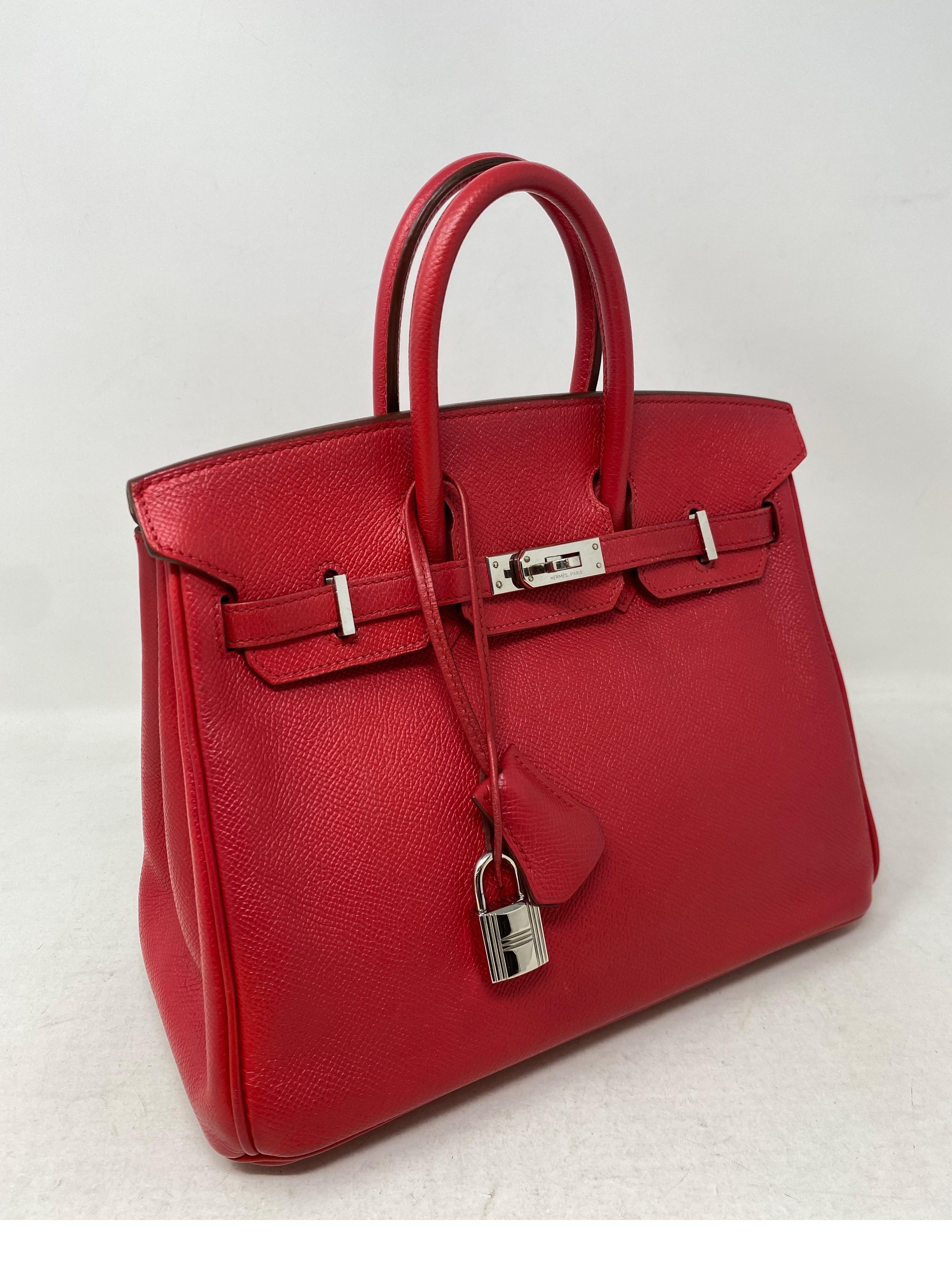 Hermes Birkin Bouganvillea Red 25 Bag 14