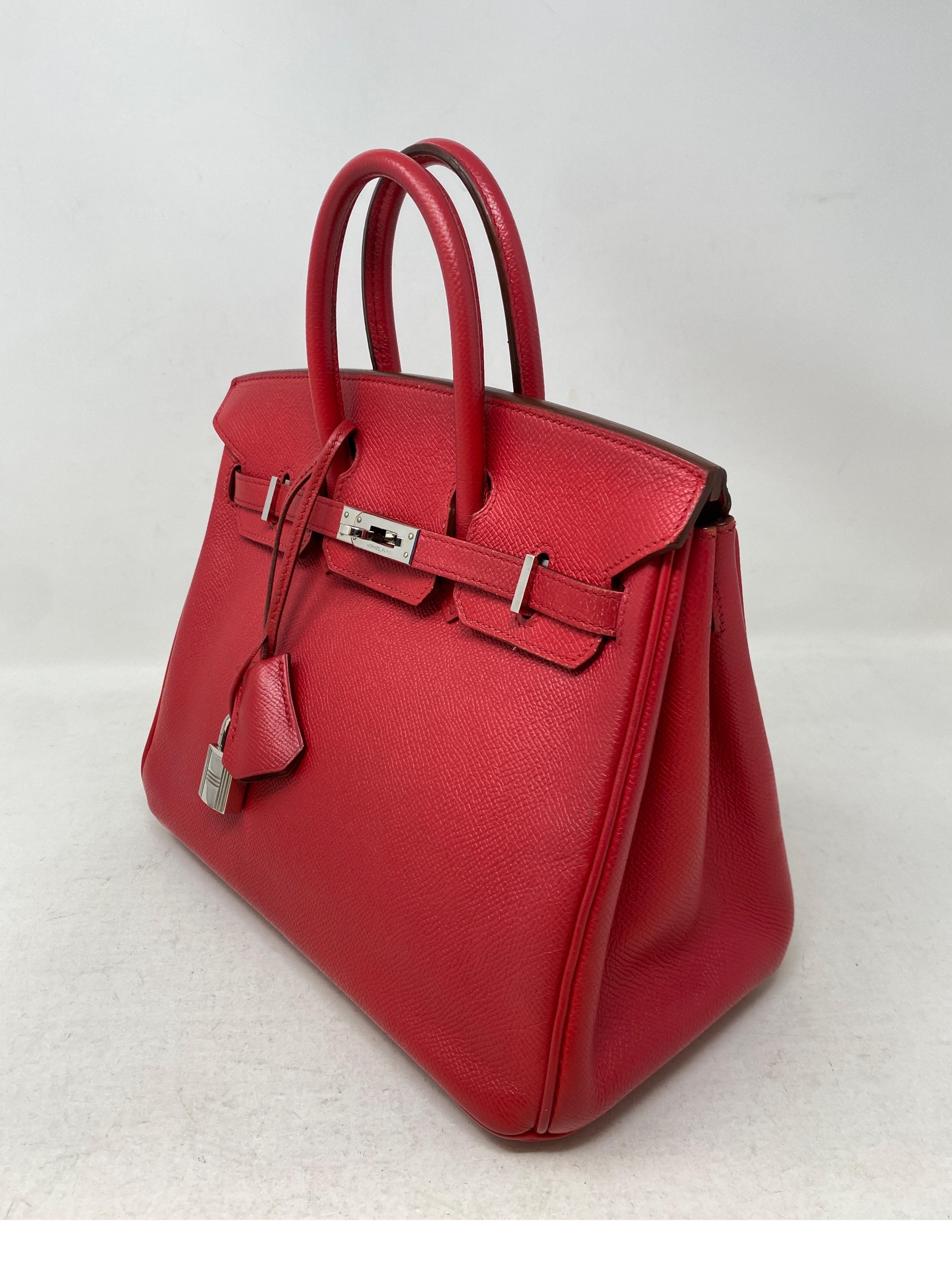 Hermes Birkin Bouganvillea Red 25 Bag 15