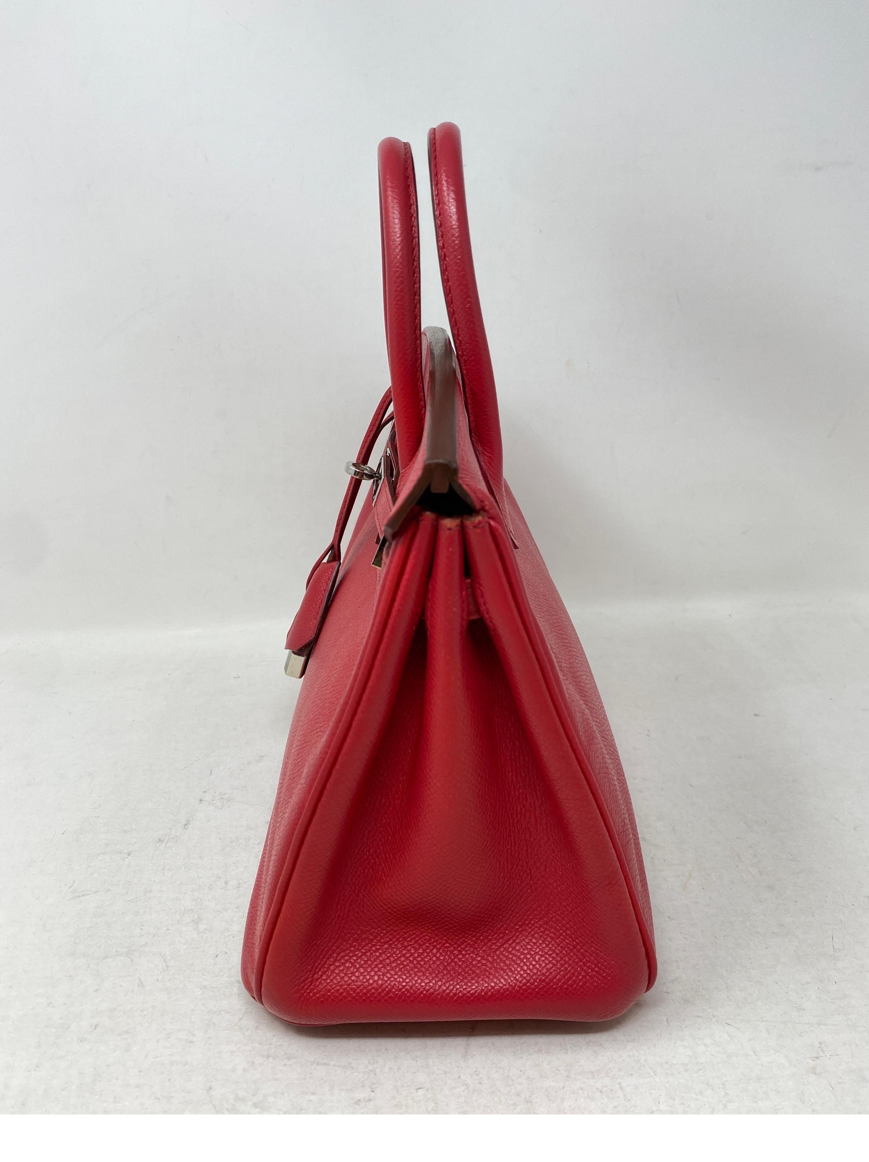 Hermes Birkin Bouganvillea Red 25 Bag 16