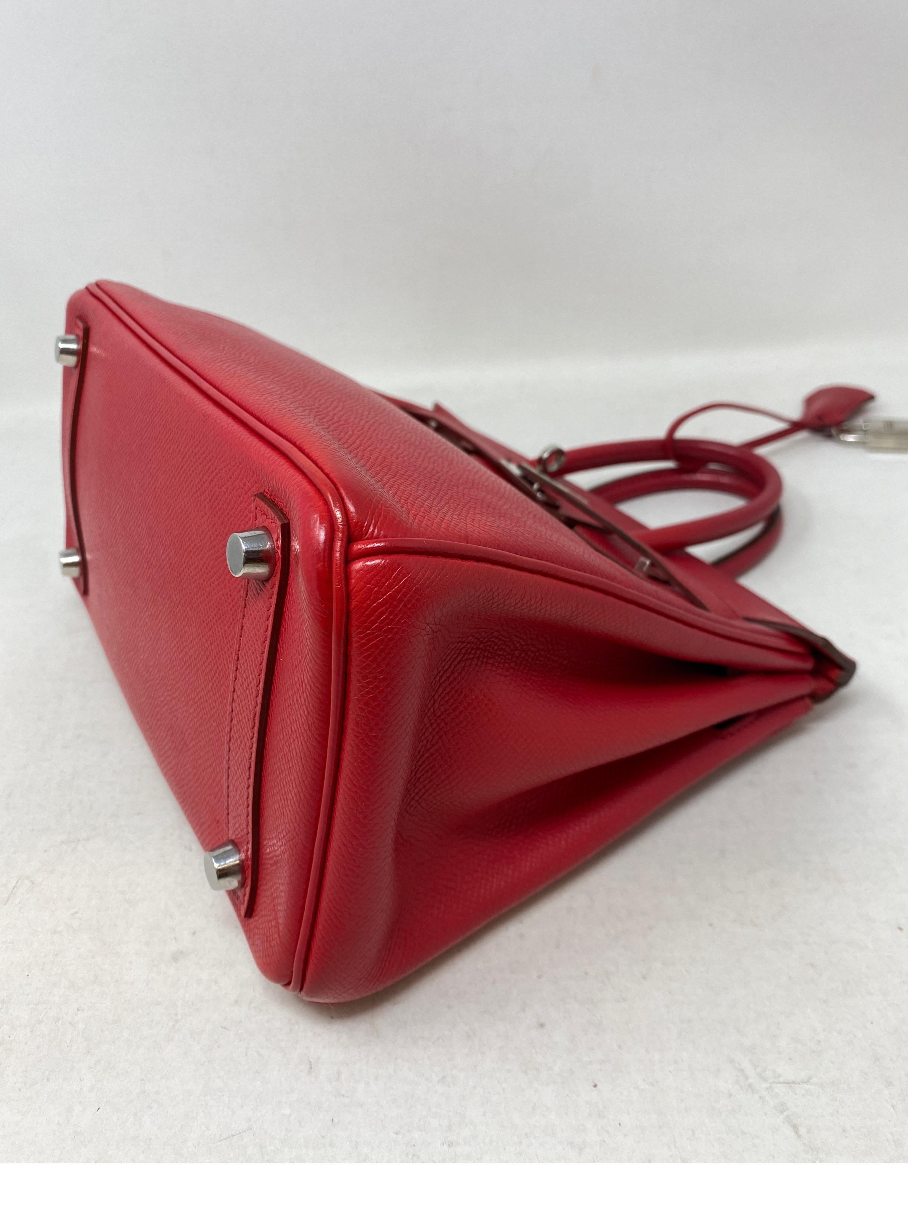 Hermes Birkin Bouganvillea Red 25 Bag 3