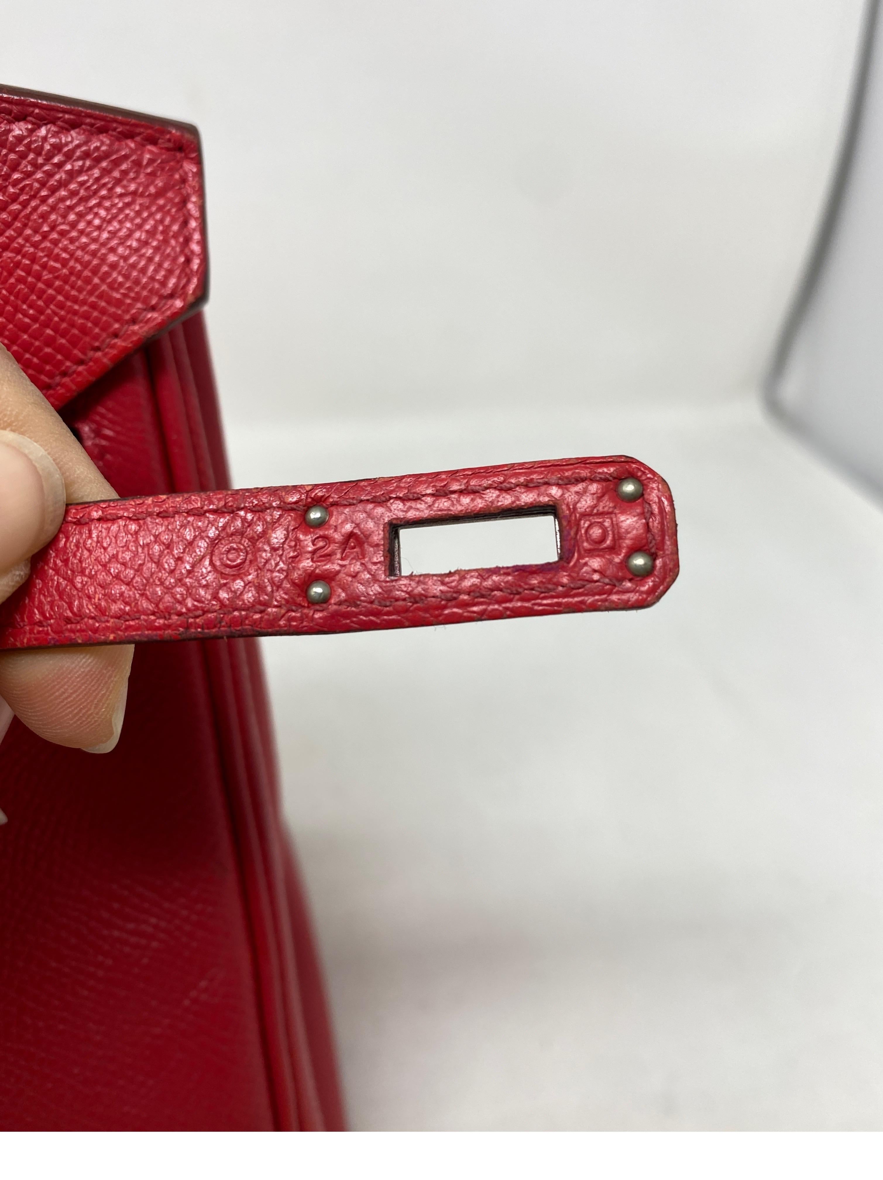 Hermes Birkin Bouganvillea Red 25 Bag 4