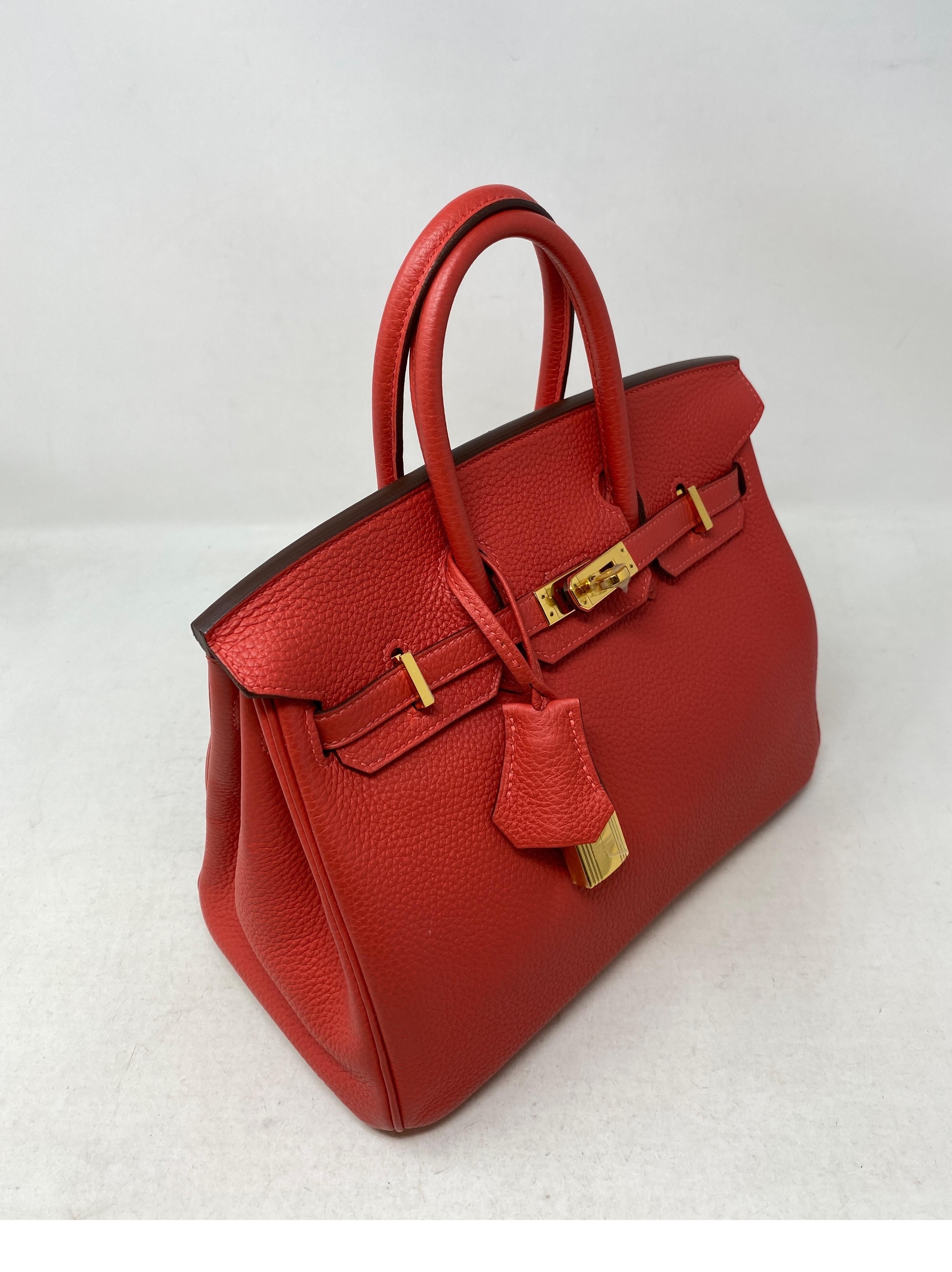 Hermes Birkin Rouge Pivoine 25 Bag  9