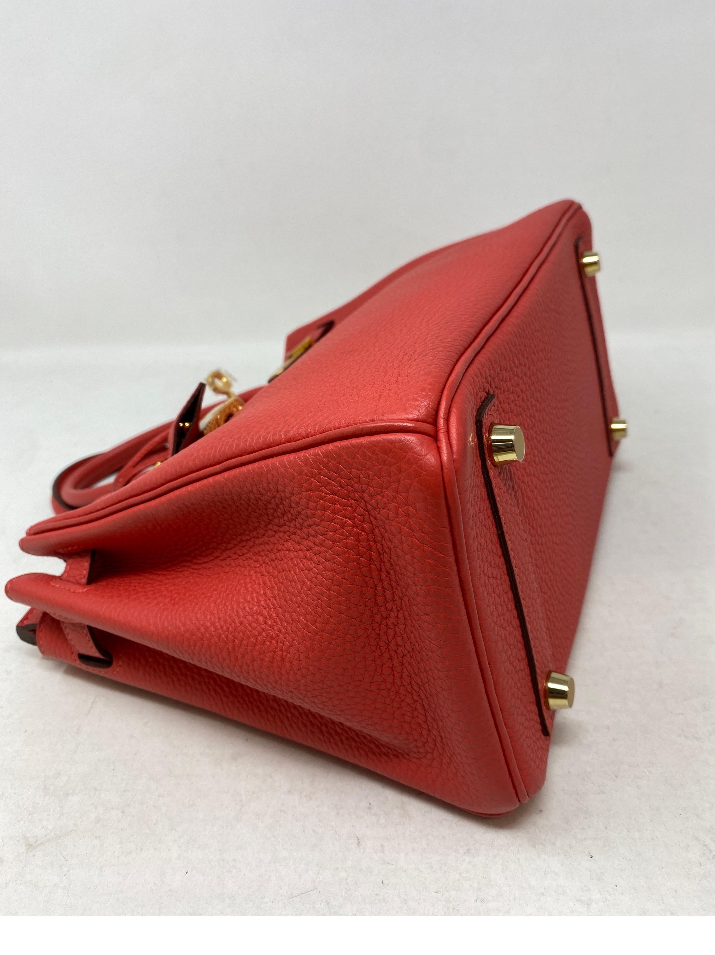 Women's or Men's Hermes Birkin Rouge Pivoine 25 Bag