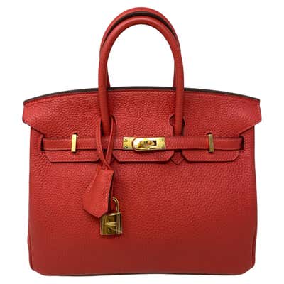 Prada Vintage Red Leather Barrel Bag at 1stDibs