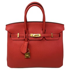 Hermes Birkin Rouge Pivoine 25 Bag 