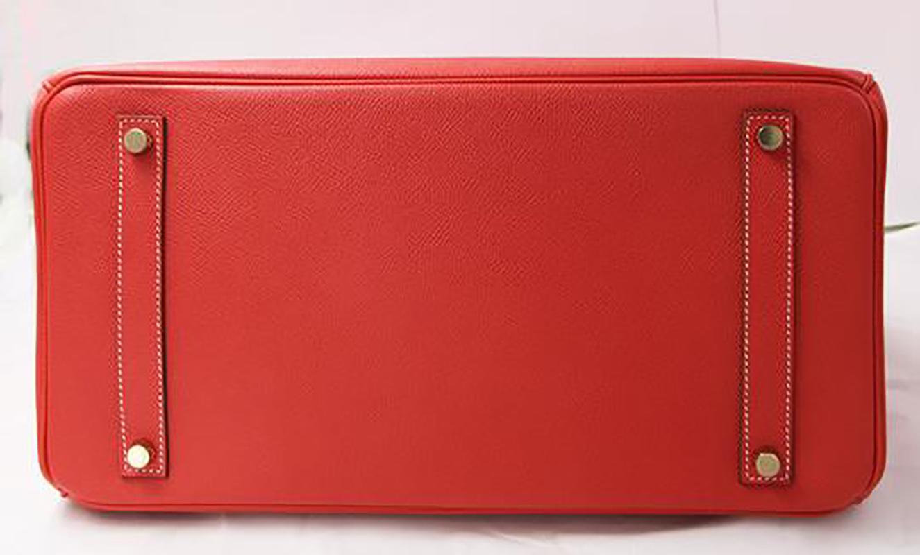 Hermès Birkin Rose jaipur Epsom 35 Leather Tote For Sale 3
