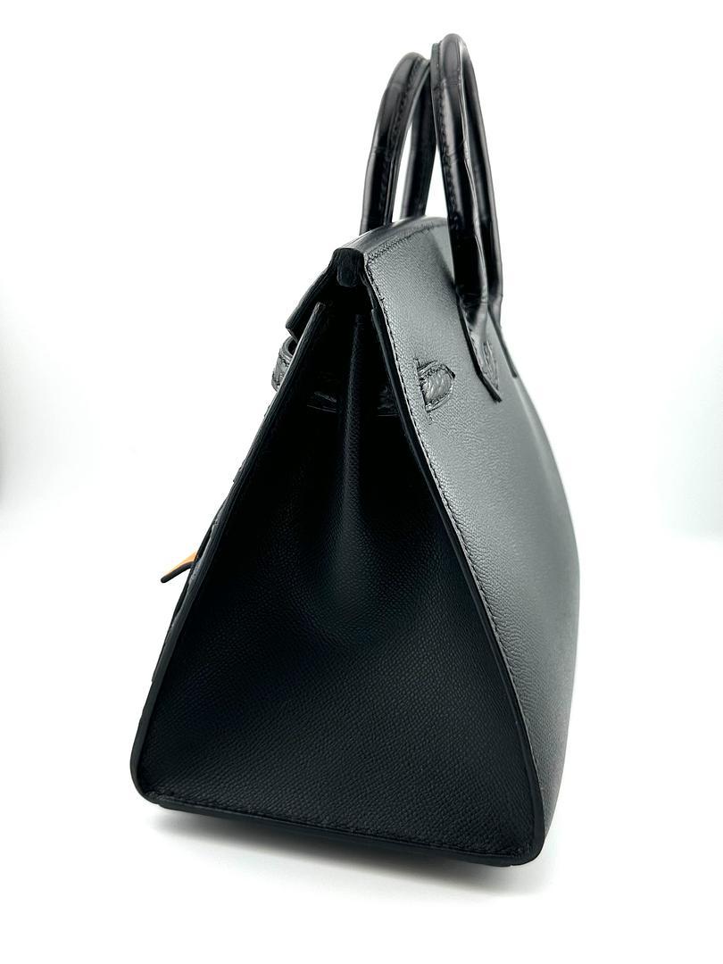 Black Hermès Birkin Sellier 20 NEW Faubourg by Night Madame Alligator Leather For Sale