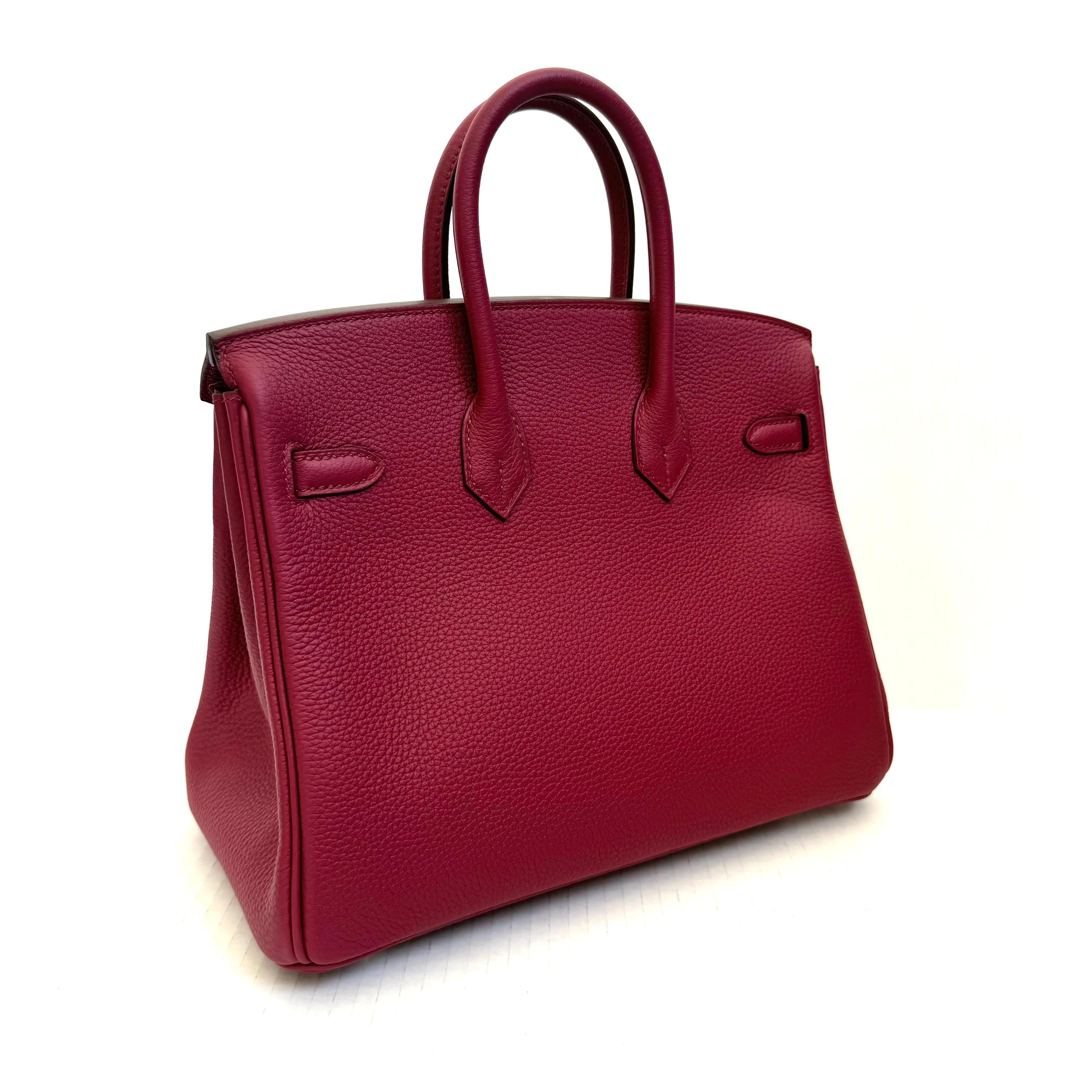 Women's or Men's Hermes Birkin Sellier 25 Bag Palladium Hardware, 2024 France For Sale
