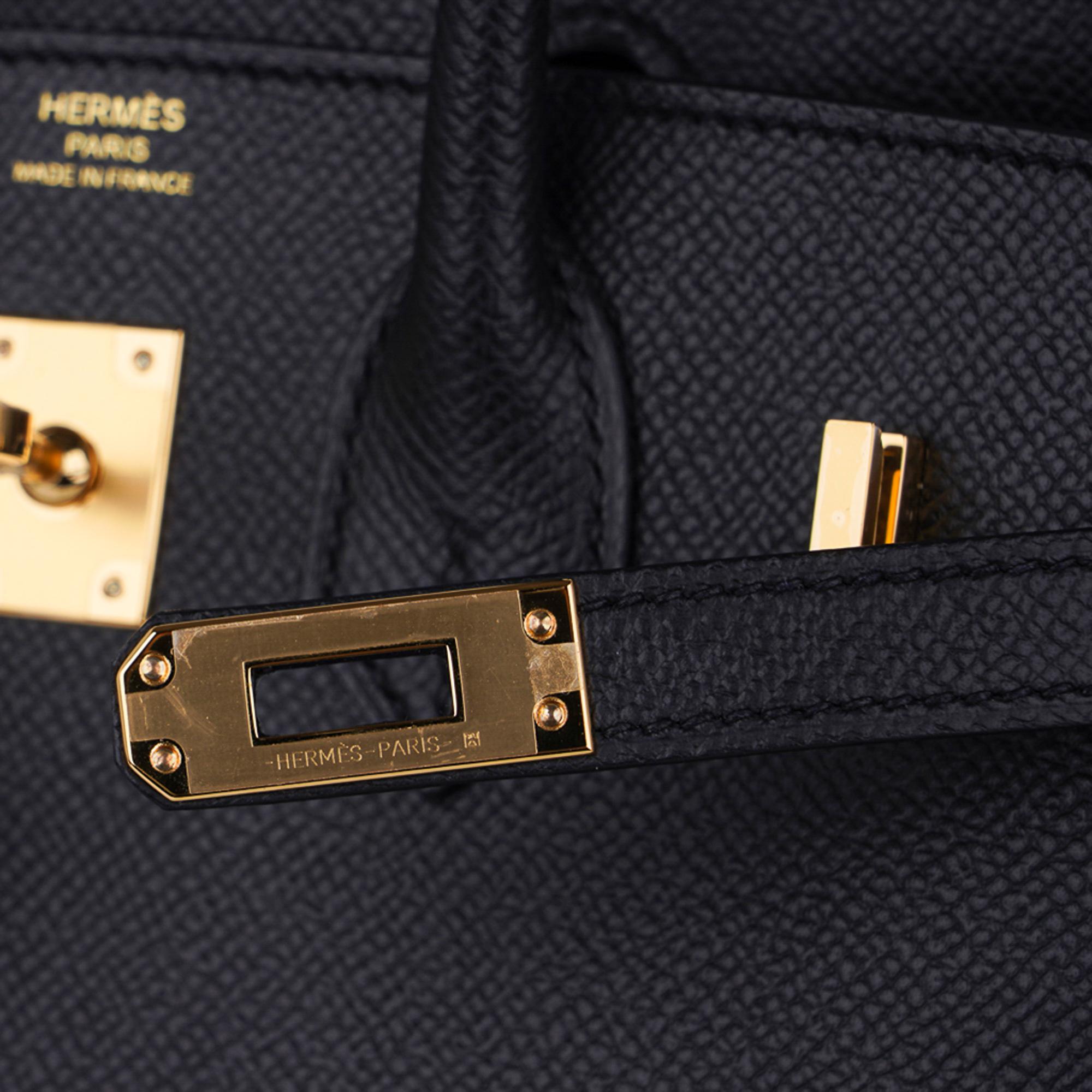 hermes birkin 25 black gold hardware