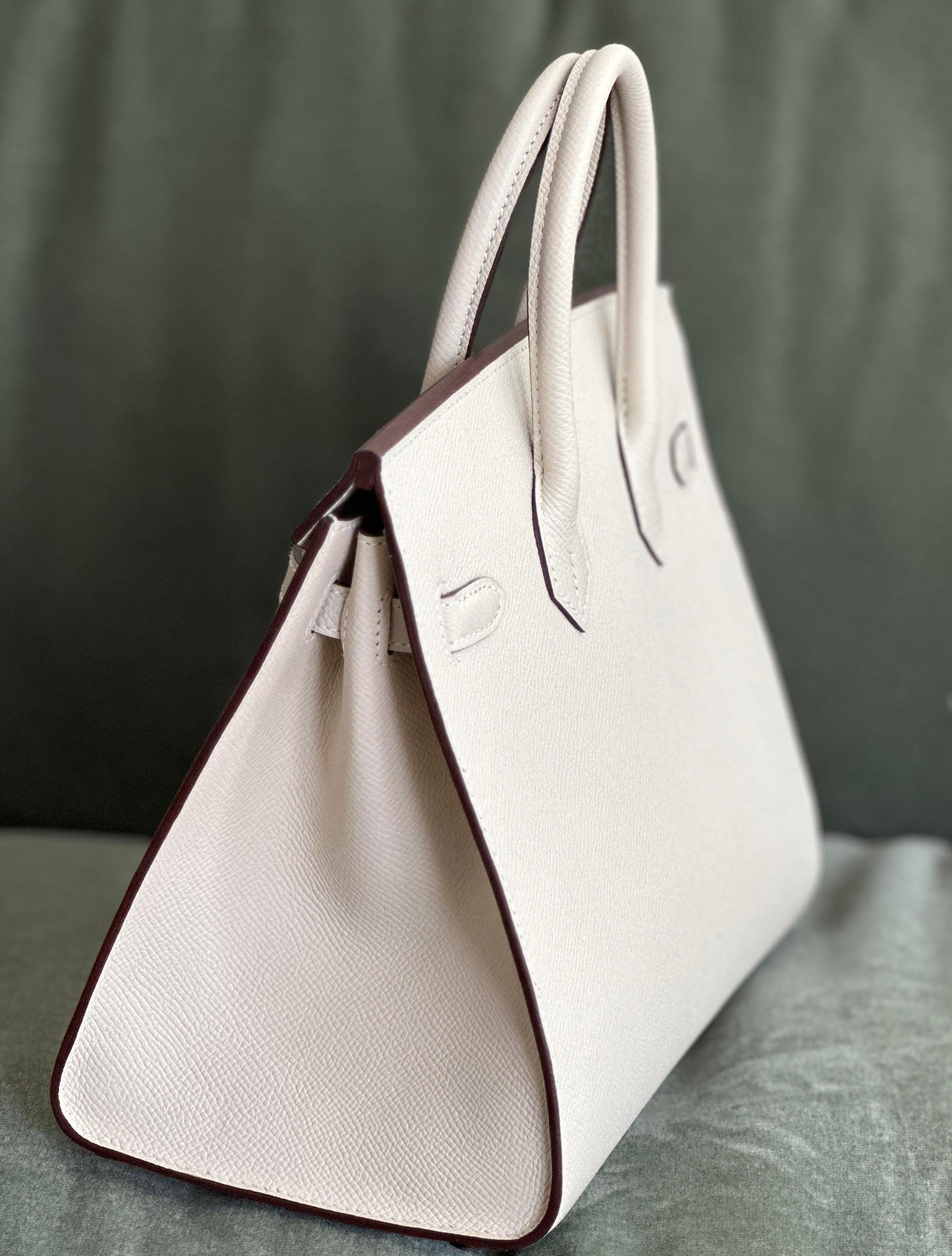 Hermes Birkin Sellier 25 Craie Espom Cacao Interior Rose Gold Hardware Bag In New Condition In West Chester, PA