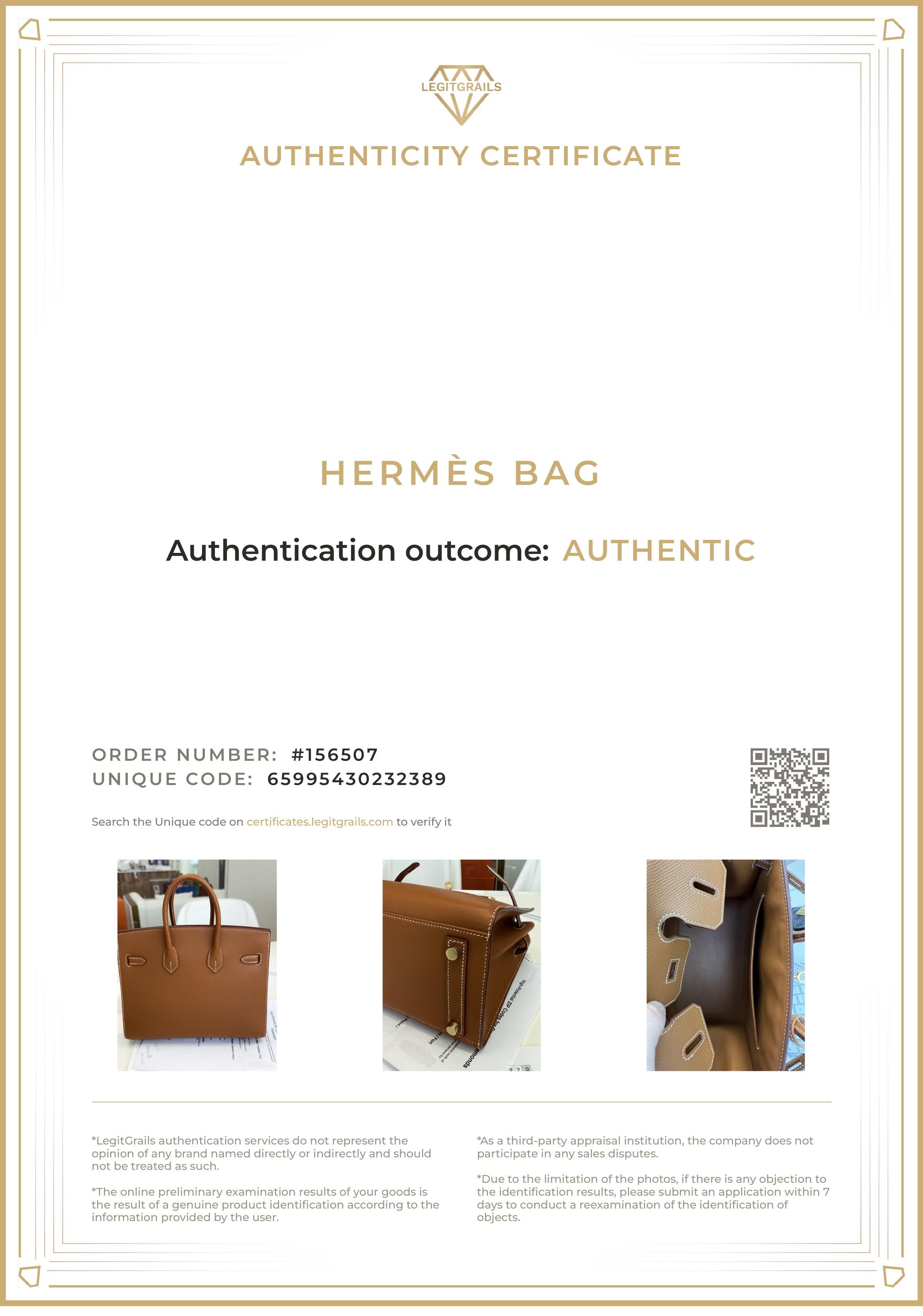Hermes Birkin Sellier 25 in pelle Epsom oro con manici arrotolati e hardware dorato in vendita 15