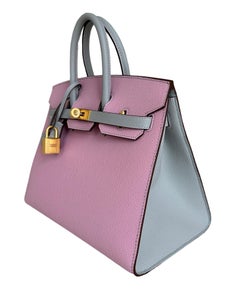 Hermes Birkin Sellier 25 Mauve Sylvestre Gris Perle Gold Horseshoe Stamp