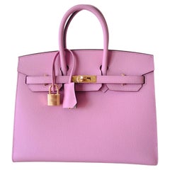 Hermes Kelly Pochette, Swift Mauve Sylvester with Gold Hardware, 2021 Z  Stamp, Preowned in Box WA001