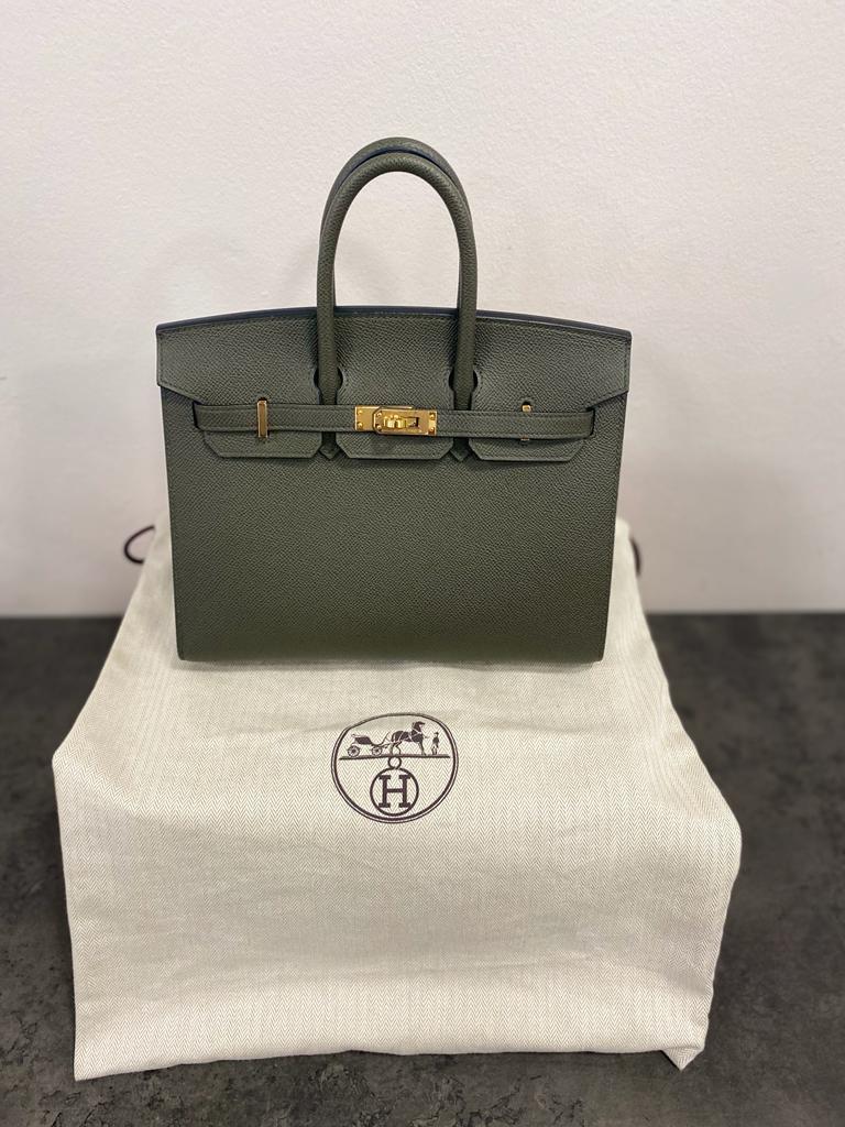 Hermés Birkin Sellier 25cm Epsom Vert de Gris GHW 5