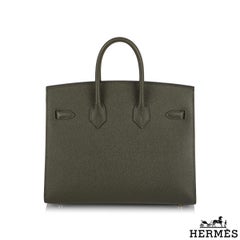 Hermés Birkin Sellier 25cm Epsom Vert de Gris GHW