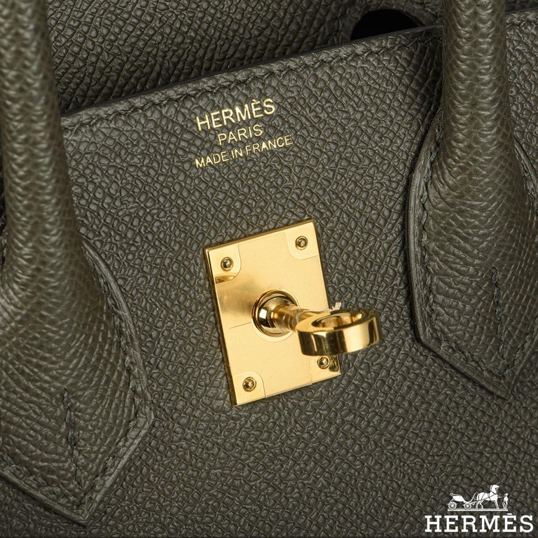 Hermès Birkin 25 Vert de Gris Sellier Epsom Gold Hardware GHW — The French  Hunter