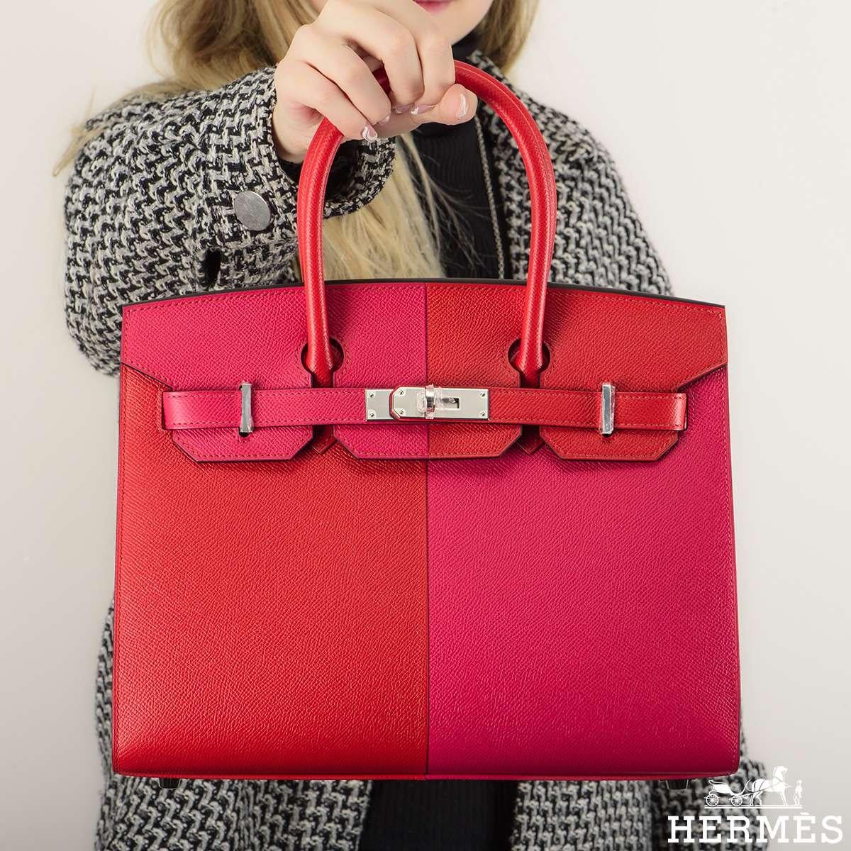 Hermès Birkin Sellier 30cm Casaque Veau Epsom Rouge de Coeur/Rose Extreme PHW 3