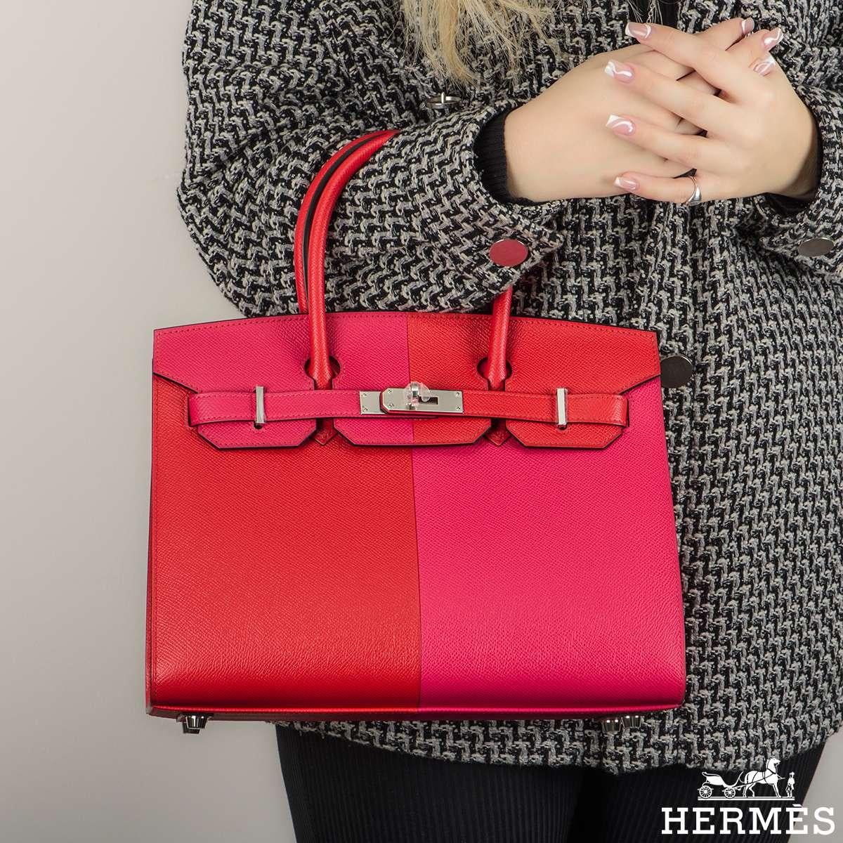 Hermès Birkin Sellier 30cm Casaque Veau Epsom Rouge de Coeur/Rose Extreme PHW 4