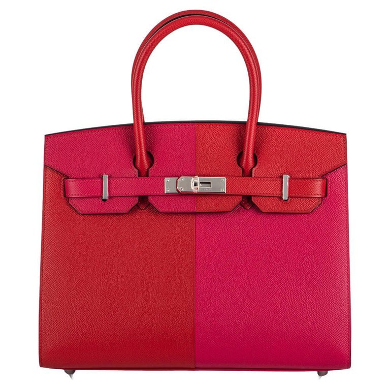 Hermès Birkin Sellier 30cm Casaque Veau Epsom Rouge de Coeur/Rose Extreme PHW