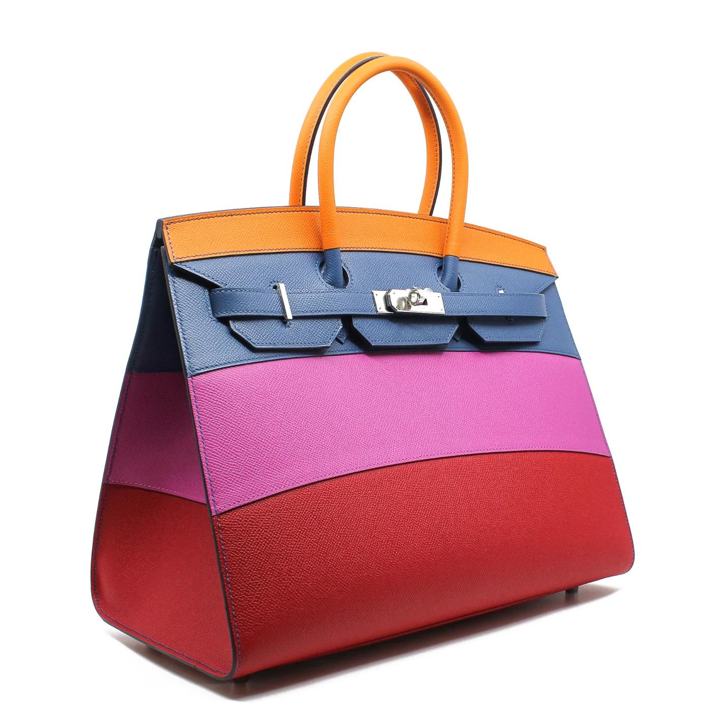 Hermes Birkin Sellier 35cm Limited Edition Rainbow In New Condition In Sydney, New South Wales