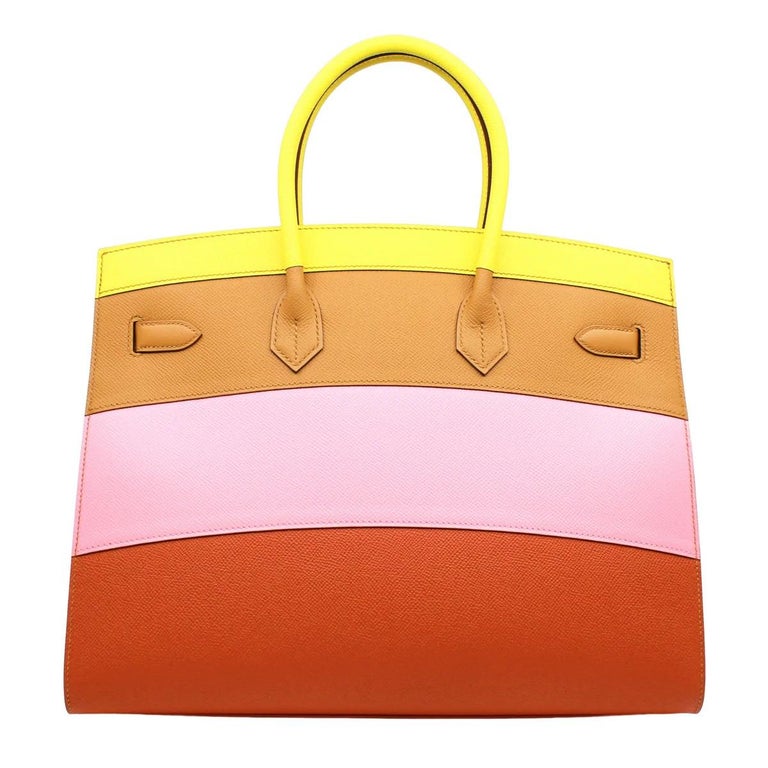 Hermes Birkin Sellier 35cm Limited Edition Rainbow For Sale at