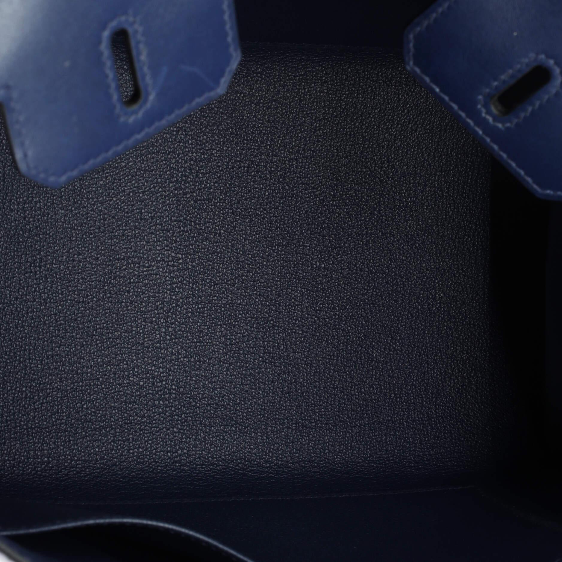 Hermes Birkin Sellier Bag Bleu Saphir Box Calf with Gold Hardware 25 2