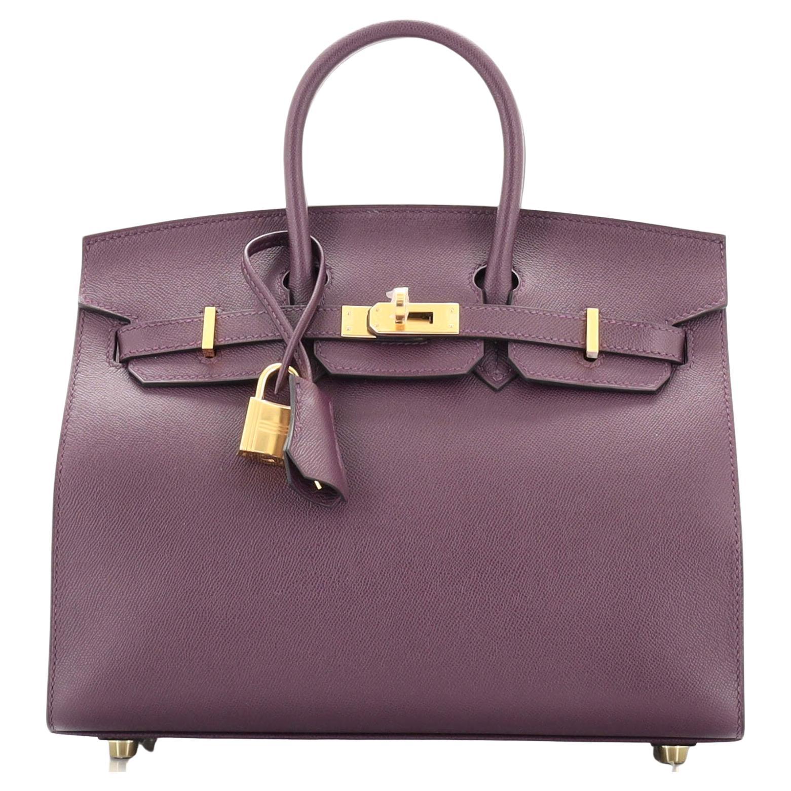 Hermes Birkin Sellier Bag Cassis Madame with Gold Hardware 25