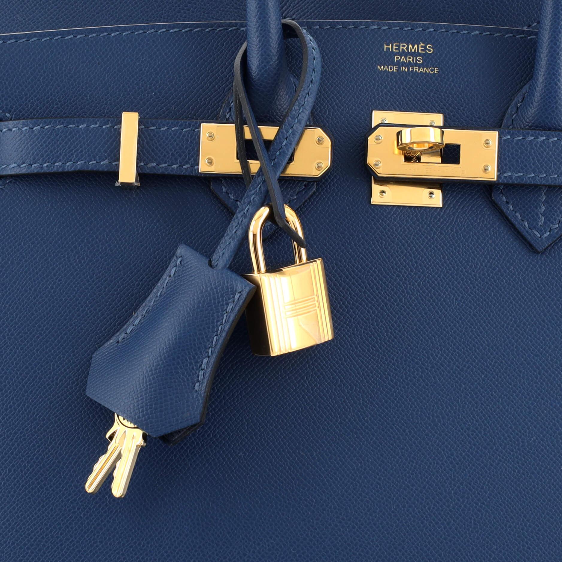 Hermes Birkin Sellier Bag Deep Blue Madame with Gold Hardware 25 2
