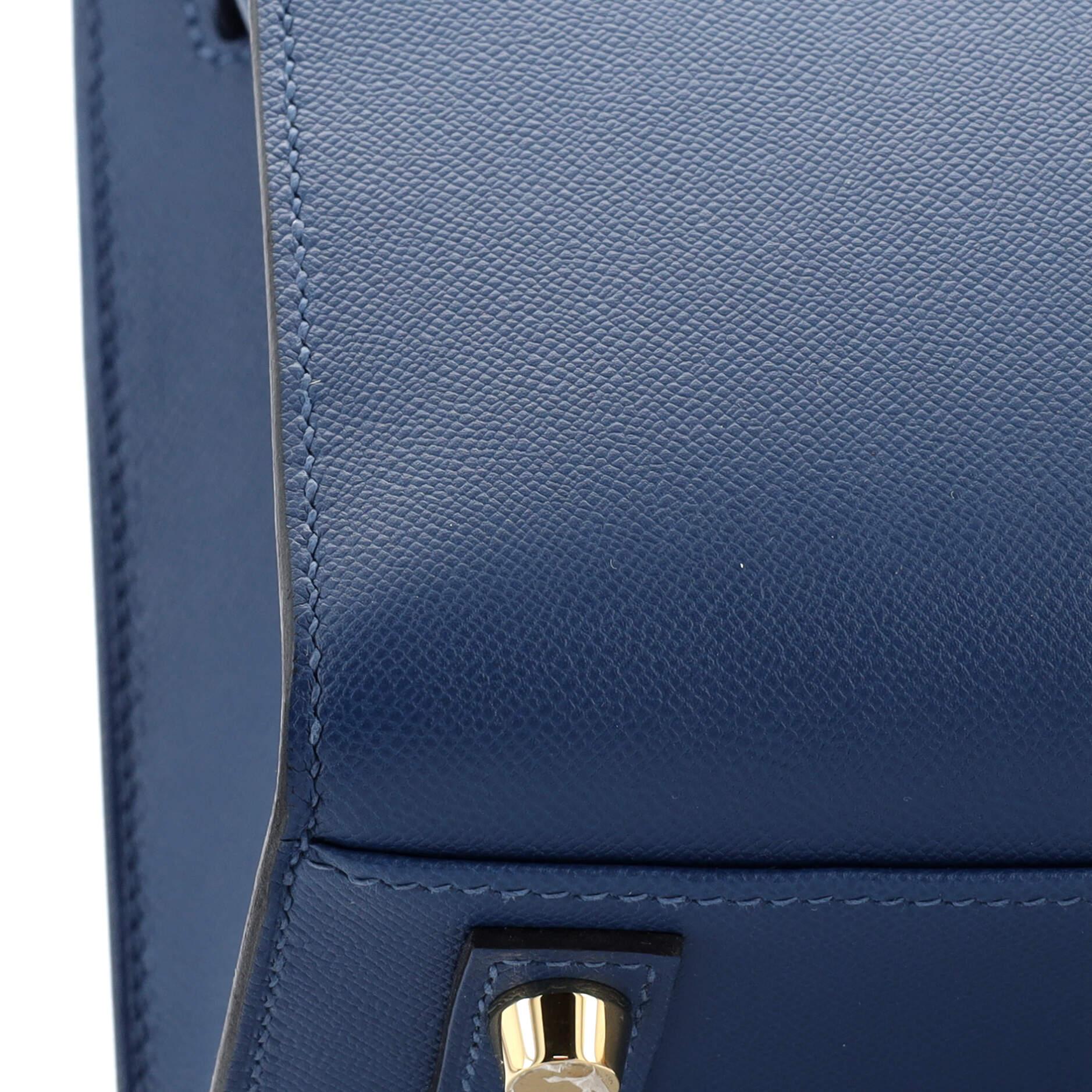 Hermes Birkin Sellier Bag Deep Blue Madame with Gold Hardware 25 3