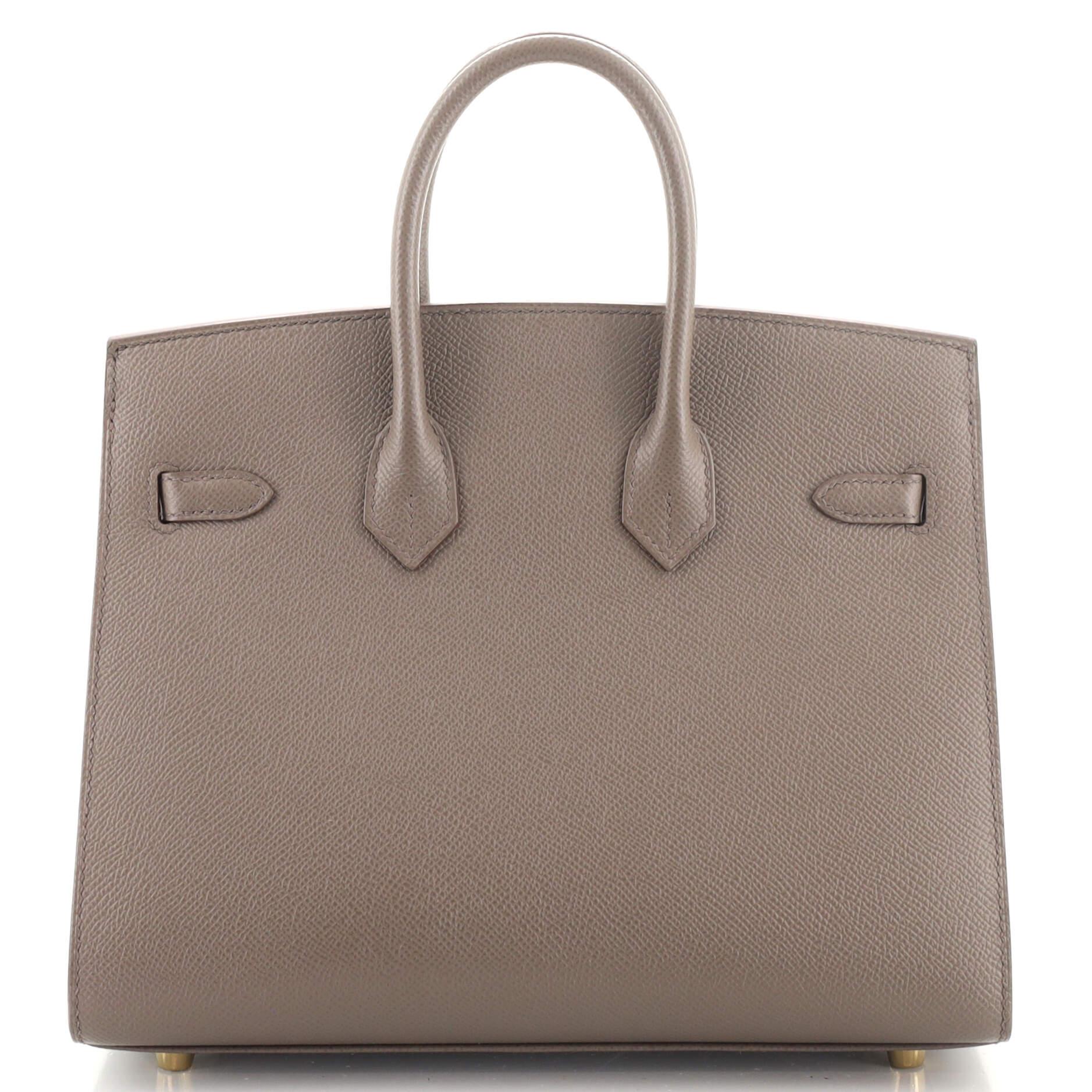 Women's Hermes Birkin Sellier Bag Etain Epsom with Gold Hardware 25