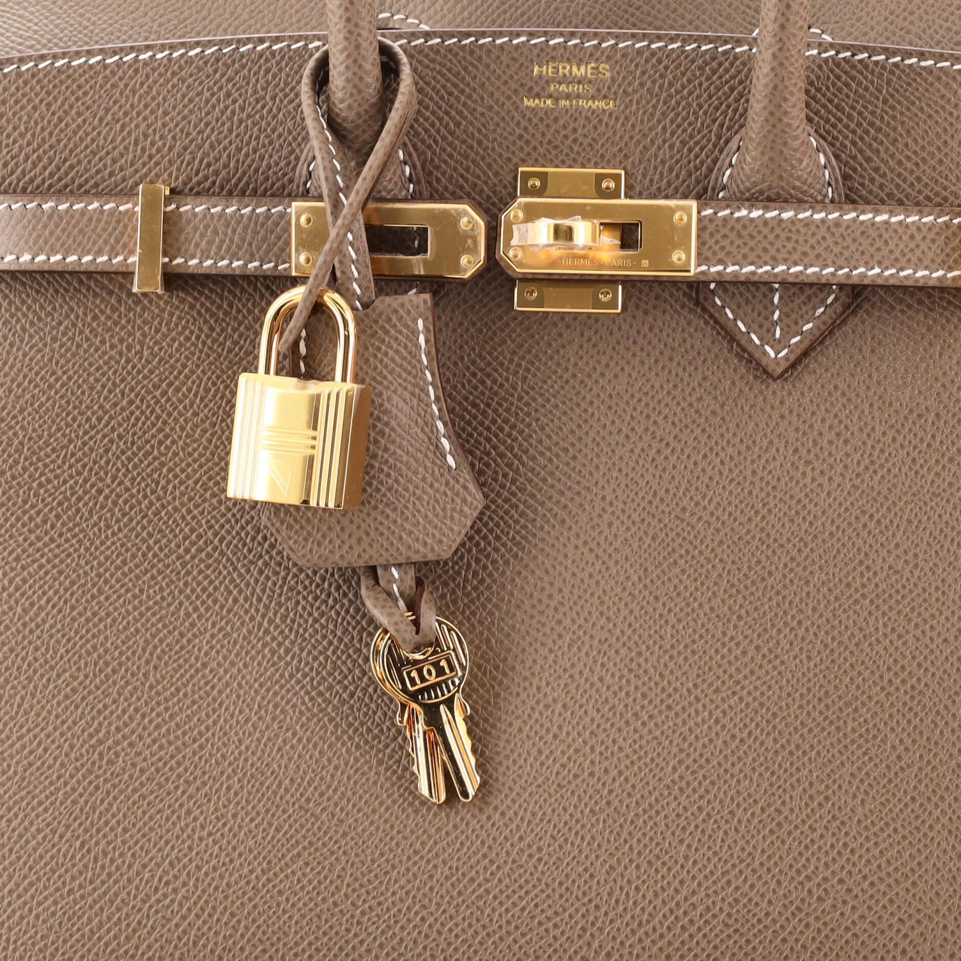 Hermes Birkin Sellier Bag Etoupe Epsom with Gold Hardware 25 2