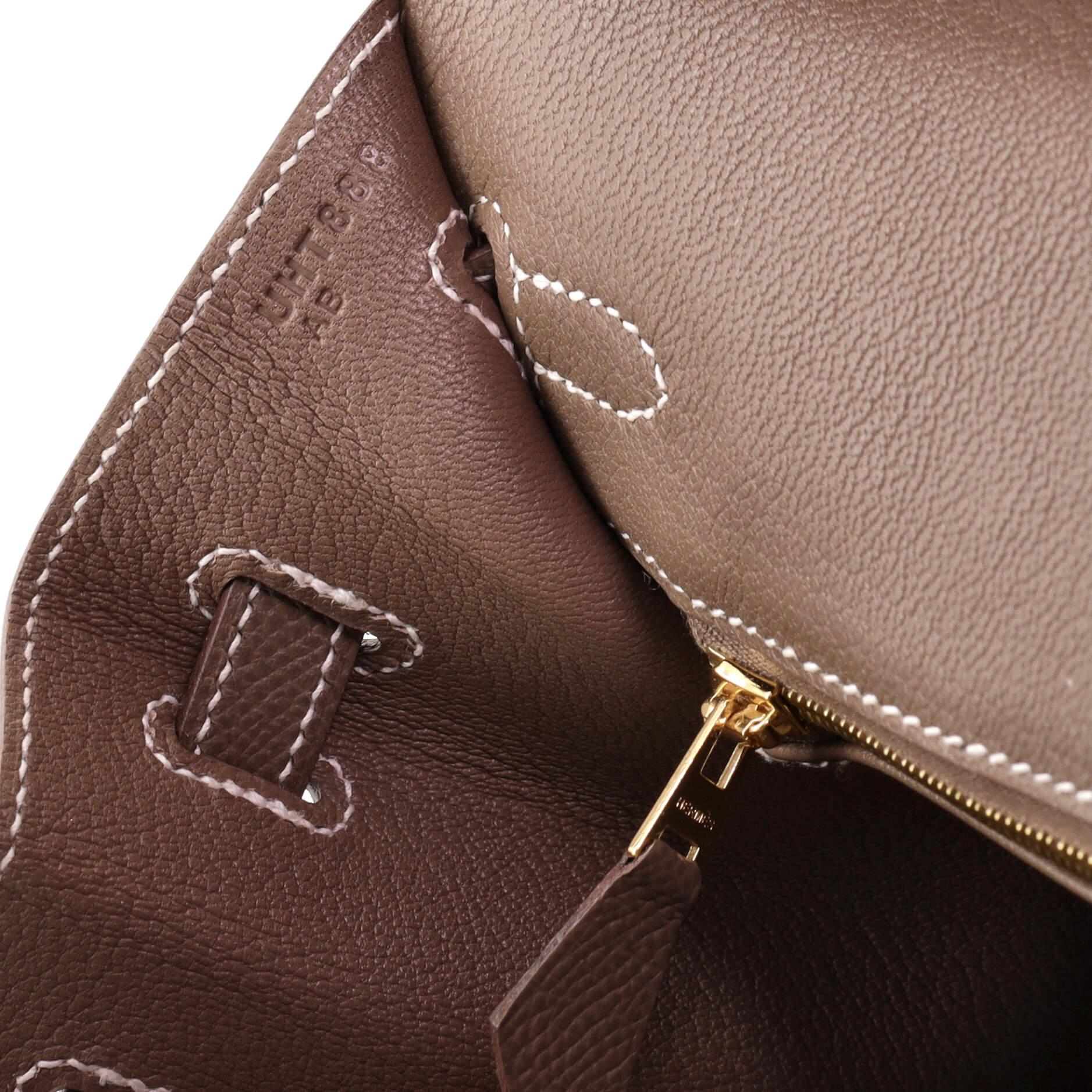 Hermes Birkin Sellier Bag Etoupe Epsom with Gold Hardware 25 3
