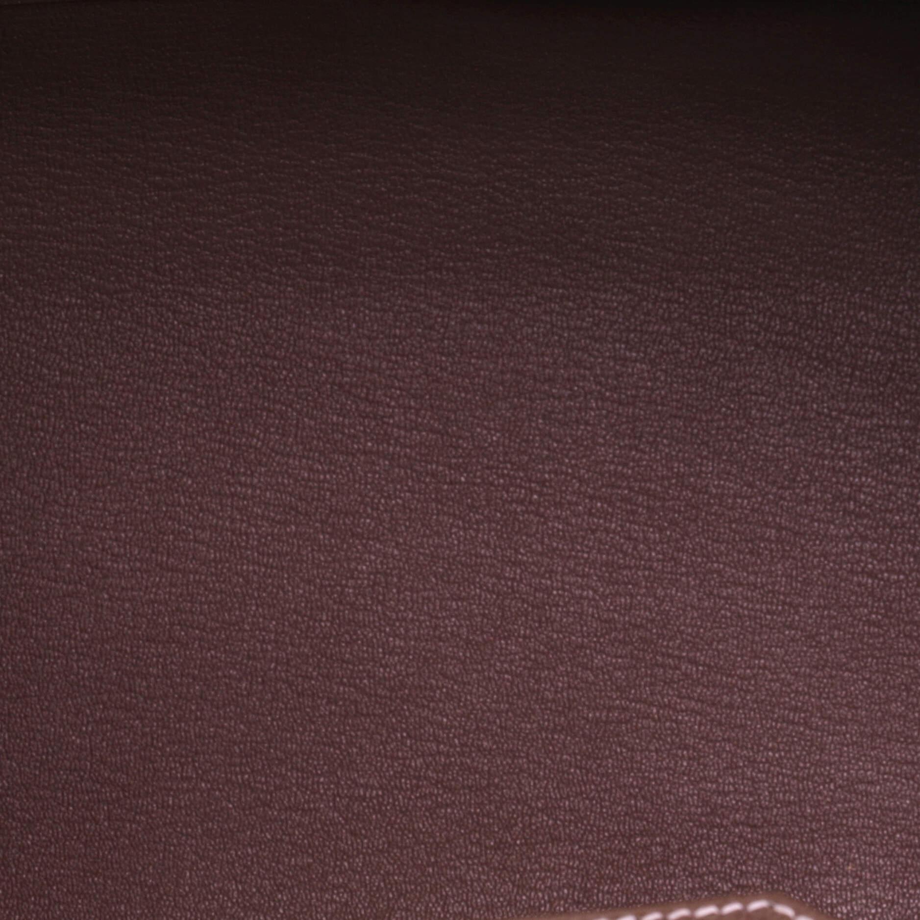 Brown Hermes Birkin Sellier Bag Etoupe Epsom with Gold Hardware 30