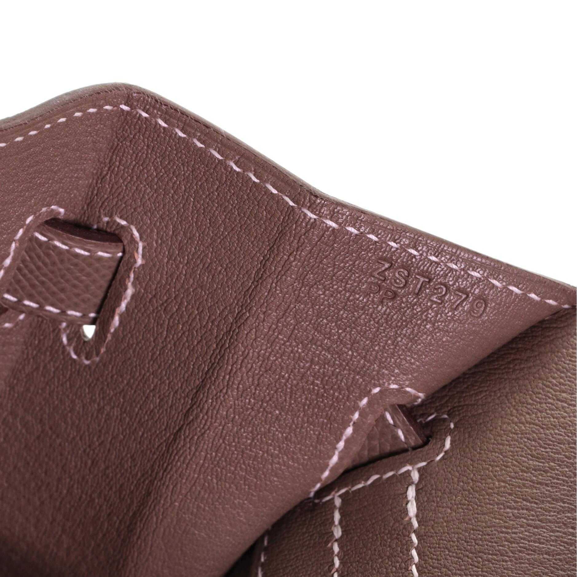 Women's or Men's Hermes Birkin Sellier Bag Etoupe Epsom with Gold Hardware 30