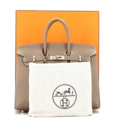 Hermes Birkin Sellier Bag Etoupe Epsom with Palladium Hardware 25