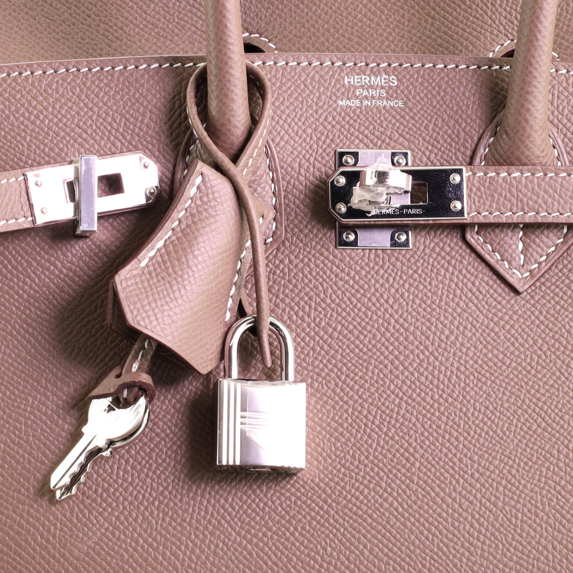 Hermes Birkin Sellier Bag Etoupe Epsom with Palladium Hardware 25 3