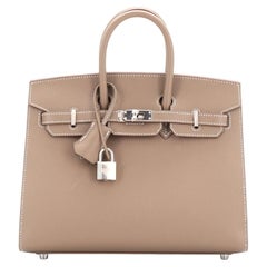 Hermes Birkin Sellier Bag Etoupe Epsom with Palladium Hardware 25