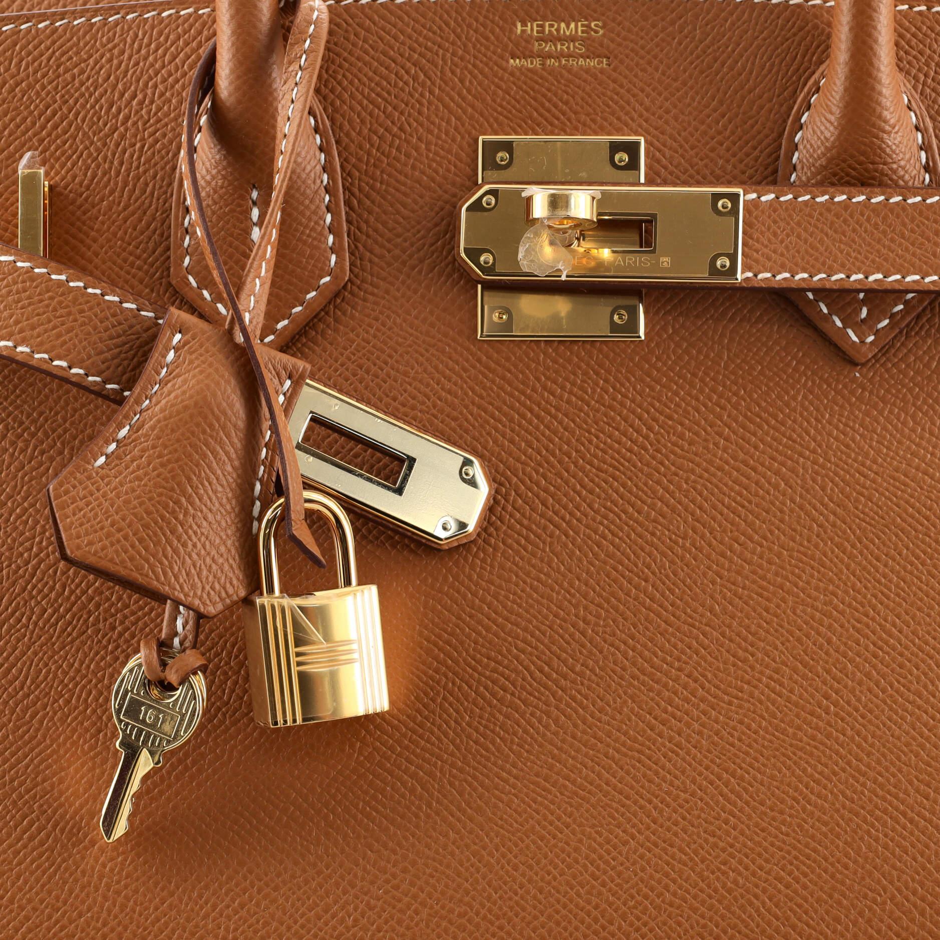 Hermes Birkin Sellier Bag Gold Epsom with Gold Hardware 30 3