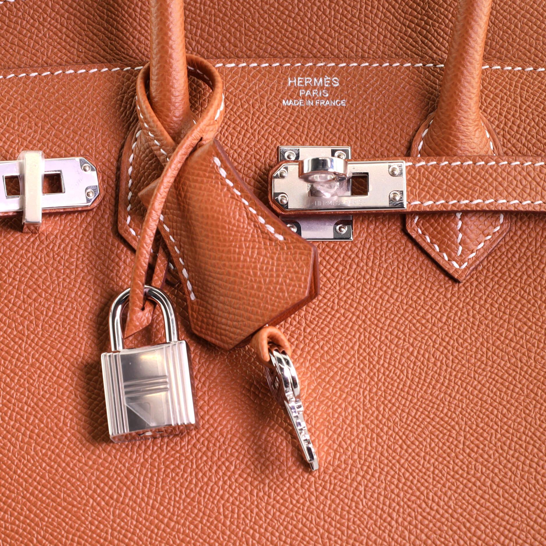 Hermes Birkin Sellier Bag Gold Epsom with Palladium Hardware 25 3