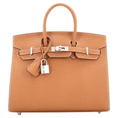 Hermes Birkin Sellier Bag Gold Epsom with Palladium Hardware 25