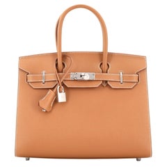 Hermes Birkin Sellier Bag Gold Epsom with Palladium Hardware 30