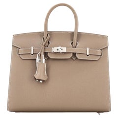 Hermes Birkin Sellier Bag Grey Epsom with Palladium Hardware 25