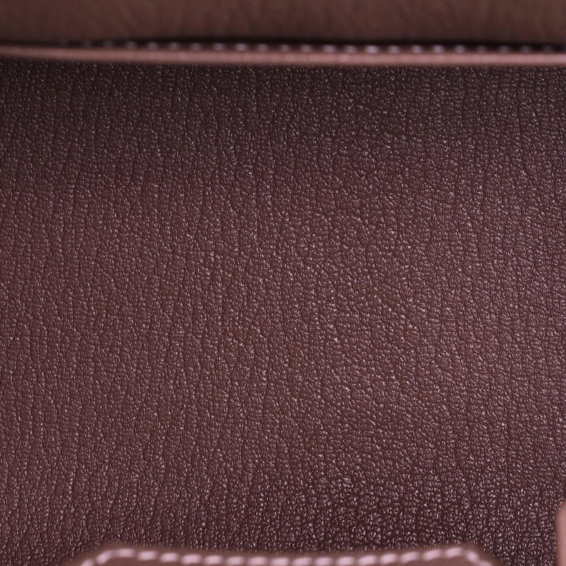 Women's or Men's Hermes Birkin Sellier Bag Grey Etoupe with Gold Hardware 25