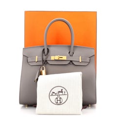 Hermes Birkin Sellier Bag Gris Meyer Epsom with Gold Hardware 30
