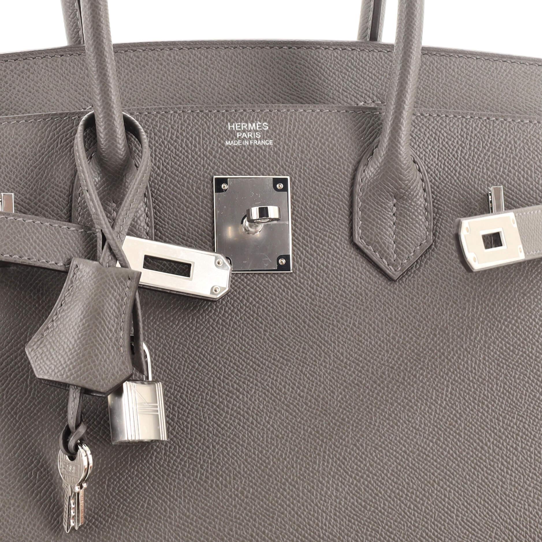 Hermes Birkin Sellier Bag Gris Meyer Epsom with Palladium Hardware 30 3
